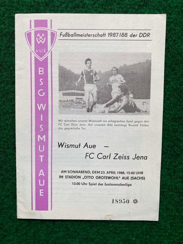 Fußballprogramm wismut aue - fußballprogramm,