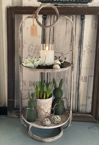 Shabby chic etagere mit - etagere,