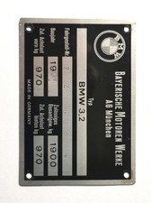 Typenschild BMW V8 502