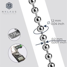 925 Sterlingsilber Kugel Kette Für Anhänger Silberkette Halskette Damen Kinder