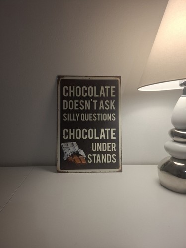 Blechschild schokolade deko - schokolade,