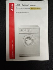 Gebrauchsanweisung AEG Öko Lavamat 64600 Bedienungsanleitung Benutzerinformation
