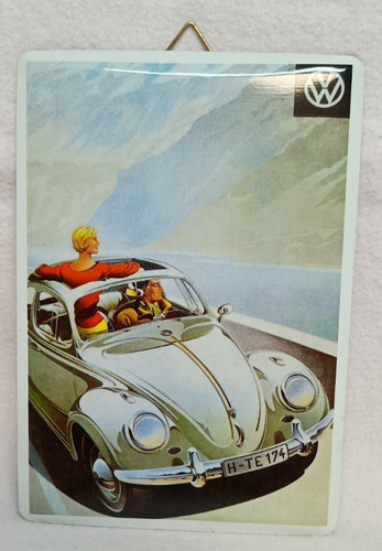Käfer blechpostkarte - vw,