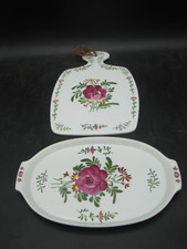 Frühstücksbrett + ovale Platte  Nippon Ostfriesenrose Japan handgemalt