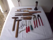altes Werkzeug Konvolut 20 Teile teils DDR Hammer Zange Feile Lampe Dreher