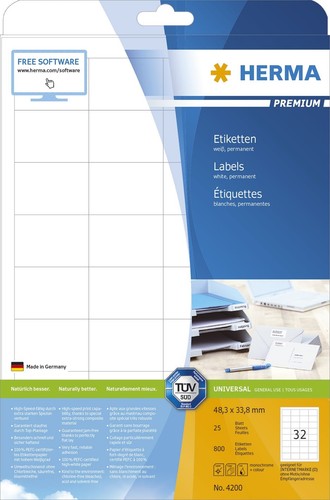 Herma 4200 etiketten premium - herma,