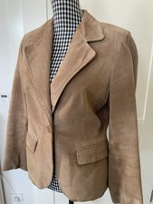Lederjacke +++ Lederblazer +++ ANN LLEWELLYN Damen im warmen Cognac Ton Gr. M