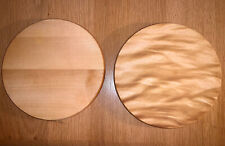 2 Schneidebretter Schneidbrettchen Brottzeitbrettl rund ø 20 cm Kernbuche Buche