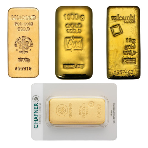 Gold 1000 g - kg, goldbarren
