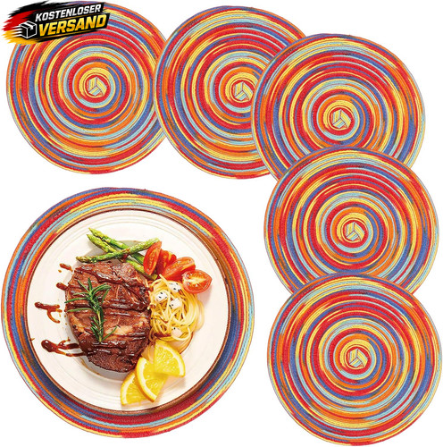 Runde tischsets 30cm flecken - tischsets,