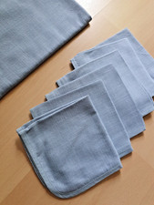 Tischdecke rechteckig 160 x 120, hellblau, inkl. Stoff-Servietten