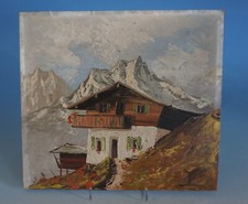 Gemälde Öl Alpin