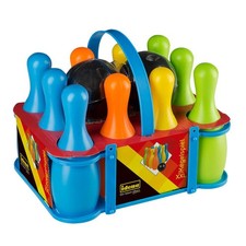 Kegelspiel Set XXL Bowling Kinder 10 Kegel Kunststoff 2 Kugeln Hause Garten