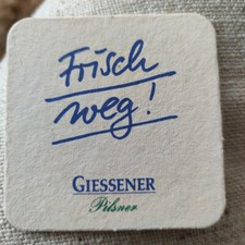 Alter Bierdeckel, GIESSENER BIERE, Gießen ca. 1978😁C2
