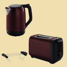 Moulinex Set Subito - Wasserkocher BY5S05E0 + Toaster LT5S05E0 matt rot/schwarz