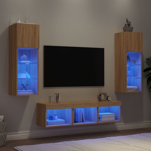 Wohnwand mit led wohnzimmer - mit,
