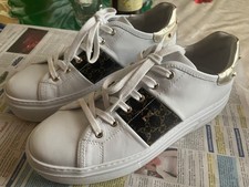 NERO GIARDINI Sneaker Plateau-Sohle weiß braun Gold Nieten Gr. 39 w. Neu