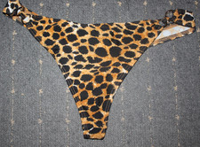 Bikinihose Badehose Slip/ String Tanga schwarz braun Leo Gr 38 Neu "Homeboy"