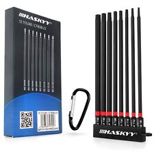 Torx Bits Set 1/4" 150 mm T8 - T40 Langbit magnetisch Akku Schwarz Torx Satz