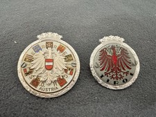 2 X  Emaille Auto Plakette