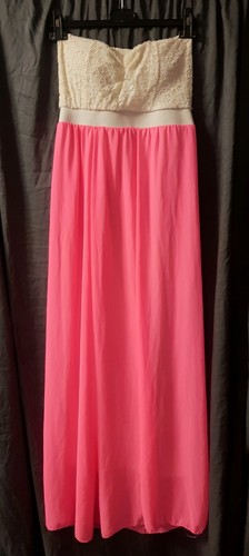 Trägerloses maxikleid mit - trägerloses,