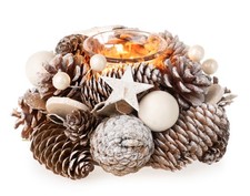 Adventsgesteck mit zapfen - adventsgesteck,