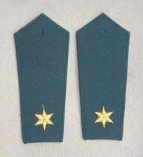 Polizei Schulterklappen Schulterstücke Grün 1 Stern Gold Dienstgrad Rat VoPo
