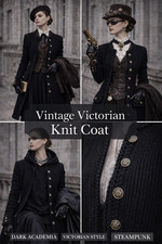 Vintage Strickmantel schwarz