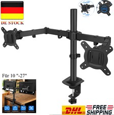 2-Fach-Monitor Halterung Halter 10-27 Inch Tischhalterung Desk Mount Bracket NEU