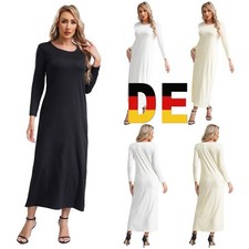 DE Damen Muslim Abaya Islamische Kleid Tunika Freizeitkleid Maxi Lange Robe