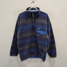 Patagonia Synchilla Gem Stripe Crazy Psycho Aztec Fleece Jumper Size Medium