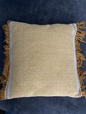 Dekokissen Von Novita Home Gelb Baumwolle Skandi 45 cm x 45 cm Fransen Boho 