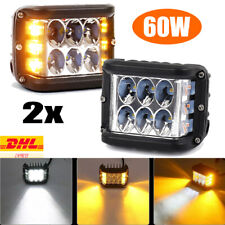 2X LED Arbeitsscheinwerfer Offroad Scheinwerfer 12V/24V Traktor LKW Bagger 60W