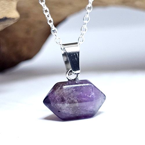 Amethyst anhänger halskette - anhänger,