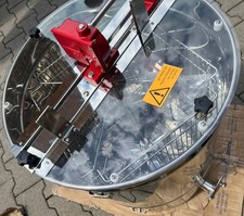 Bienenwagner Manuelle Honigschleuder 4 Waben Edelstahl Silber NEU #