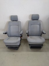 VW T4 Multivan Sitz Fahrersitz Beifahrersitz li &re Stoff Graun 1x Drehkonsole