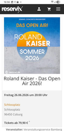 Tickets für roland kaiser - für,