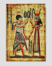 Bild auf Vlies Leinwand Hieroglyphen Kleopatra Ägypten Pharao Ritual 30x45 cm
