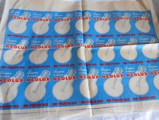 Vintage Werbung Schaufenster Transfers Aufkleber Neolux Glühbirnen 1950 französisch