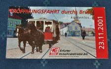 Fahrschein Erfurt EVAG Eröffnung Straßenbahnstrecke durchs Brühl 2001