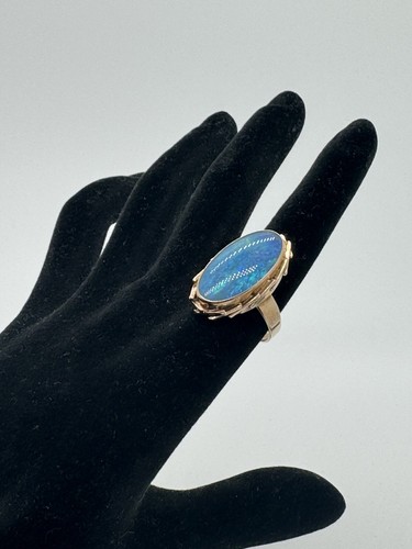 Bandring gelbgold opal - 9,