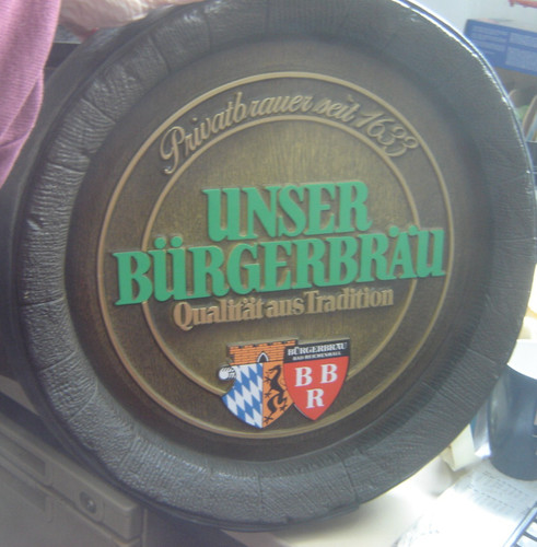 Brauerei werbeschild fassboden - werbeschild,