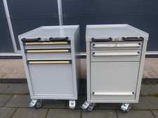 2x Hahn & Kolb HK Rollcontainer Container Werkstattwagen Werkzeugwagen #FA