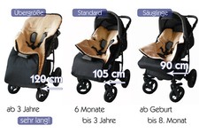 Baby-Joy FUSSSACK BEN 120 105 90cm Fleece Kinderwagen Buggy Winterfußsack  
