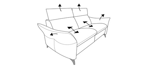 Himolla sofa sitzer - 2,5,