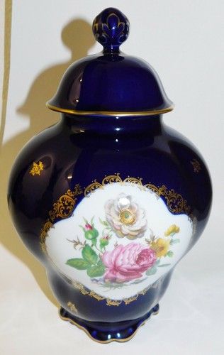 Deckelvase lindner echt cobalt - echt,