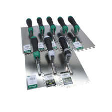 STLACO Fliesenkelle Glättekelle Edelstahl Zahnkelle Zahnspachtel 280x130mm