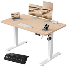 Schreibtisch Computertisch Elektrisch Bürotisch Höhenverstellbar 120x60cm Beige