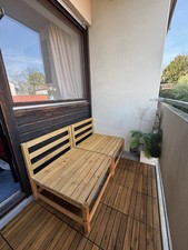 Holz-Balkonsofa/ Gartenbank