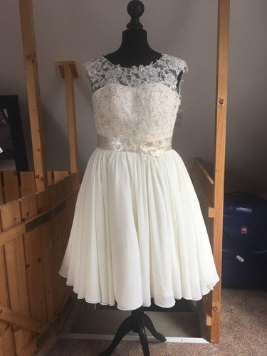 Brautkleid kurz taubenweiß - brautkleid,